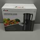 Cold Press Juicer, Juicer Machines with 5.8" Wide Feed Chute for Juice Extractor, Slow Masticating Juicer for Vegetables & Fruits with High Juice Yield, Easy to Clean (Black) (Dark Gray)