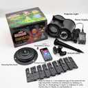 Holiday Halloween Valentine Party Christmas Diwali Projector Light (Indoor, Outdoor, Splashproof IP44), 16 Slides (4 Pictures Each), 10 Wave Effects, Remote Control (Power Timer Speed Flash), 3 Mounts