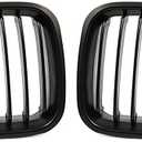 uxcell Matte Black Front Upper Kidney Grille Grill for BMW 3 Series E46 320i 328i 330i 323i 325i 4 Door Sedan 1998-2001 2pcs