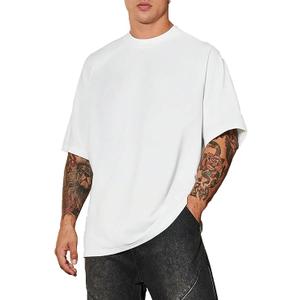 Verdusa Men's Oversized Shirts Short Sleeve Loose Fit Casual Solid Basic Tee Tops, XL