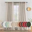 MIULEE Natural Linen Curtains 90 Inch Long 2 Panels for Bedroom Living Room, Soft Linen Textured Window Drapes Semi Sheer Light Filtering Back Tab Rod Pocket Farmhouse Modern Burlap Look Decor