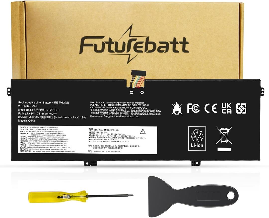 Futurebatt L17C4PH1 L17M4PH1 Laptop Battery for Lenovo Yoga Lenovo Yoga 7 Pro Pro-13IKB C930 C930-13IKB C930-13IKB-81EQ 81C4 81EQ Series 5B10Q82425 5B10Q82426 C930-13IK C930-13IKB L17M4PH2 L17L4PH2