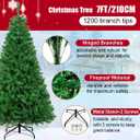 Christmas Tree, 6 FT Artificial Christmas Tree, Xmas Pine Tree with Solid Foldable Metal Stand Perfect for Indoor and Outdoor Holiday Decoration, Green (1in)