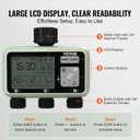 VEVOR Water Timer, 3 Outlets, Hose Watering Sprinkler Timer, with 3 Independent Watering Zone LCD Display Rain Delay Mode Manual Mode 360 Brass Inlet Metal Filter, IPX6 Waterproof for Yard Watering