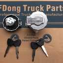 Fuel Tank Cap Zinc Alloy with 2 Keys Replacement Fit for Isuzu NPR, HPR-HD, NQR,NRR,GMC,W Series Isuzu Elf Truck NPR HD NKR NHR FSR FRR 1995-2007 Replaces 8-94160028-0