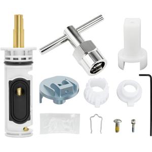 1222/1222B Cartridge Pressure Balancing with 104421 Removal Tool & 116653 Handle Metal Adapter Replacement,Compatible with Moen Posi Temp Single Handle Tub/Shower Faucets Plumbing Repair Kit,Brass