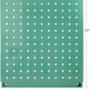 Metal Pegboard Wall Organizer 12" x 16" Heavy Duty Steel Peg Board for Garage Workshop Tool Storage, Perforated Wall Mount Panel with French Cleat Hardware, Green