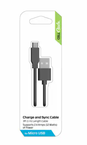 CellCandy Charge Sync Cable 2Pcs 3Ft