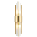 Ondersley Modern Gold Crystal Wall Sconce, Gold Wall Light Vertical Rod Design，Vintage Looking Gold Metal Wall Sconce, for Living Room, Bedroom, Bathroom, Vanity, Staircase, Hallway