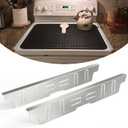 23.4" Stainless Steel Stove Gap Covers,Stove Gap Filler for Kitchen -Silver
