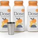 DOSE for Your Liver Cleanse Detox & Repair, Made with Organic Milk Thistle Supplement with Turmeric, Dandelion, Ginger, and Orange, Supports Healthy Liver Function,16oz Bottle, 3 Pack (3 Week Supply), Best By: 08/22/2027