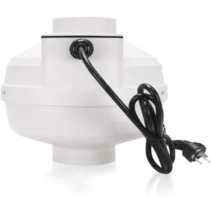 4 inch 260 CFM Radon Mitigation System Inline Duct Fan, IP67 Waterproof Electric Exhaust Fan for Indoor Outdoor, Energy Efficient Duct Fan Ventilation Equipment