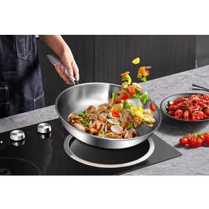 EWFEN Tri-Ply Stainless Steel Frying Pans Set, 8”Cooking pans, PFOA&PTFE Free Skillet, Induction Cooking Pan, Dishwasher and Oven Safe, Fast & Even Heat, Heavy Duty and Detachable Handle