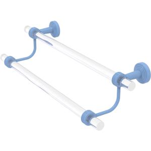 Allied Brass PB-72G-18-FTB Pacific Beach Collection 18 Inch Double Towel Bar with Grooved Accents, Flat Troll Blue