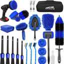 26Pcs Car Detailing Brush Set, Car Detailing Kit, Car Detailing Brushes, Car Cleaning Kit, Car Windshield Cleaning Tool, Professional Car Care kit - Car Wash Brush kit for Interior Exterior Wheels
