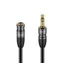 J&D AUX Audio Extension Cable, 3.5mm TRS Male to Female Stereo Adapter, Copper Shell, 6 Feet