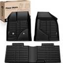 YHTAUTO Floor Mats Fit 2011-2014 Ford Edge, TPE All Weather Car Mats Waterproof Anti-Slip Odorless Floor Liner, Interior Car Accessories Front & 2nd Row Liner
