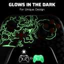 PDP REMATCH GLOW Wireless Nintendo Switch Pro Controller, Full Motion Controls Licensed for Nintendo Switch. & Lite & OLED Model, Rechargeable Battery Power, Glow in the Dark: Blackout Bowser