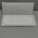 Ceramic Sink Tray, Bathroom Counter Tray, Bathtub, Cosmetics Dish, Candle, Perfume Shampoo Liquid Soap Simple Style Design Suit for Bathroom and Kitchen (White)