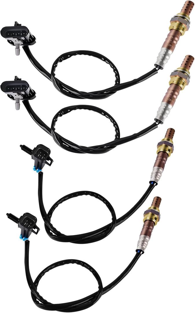 Automotive Replacement Oxygen O2 Sensor 234-4012 234-4018 Set of 4, 02 Sensor Compatible with Chevy for C1500 for Express 1500 for K1500 Series, for GMC for Savana for Sierra for Yukon