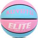 KUYOTQ Kids Youth Size 5 (27.5") Elite Girls Basketball Premium Rubber Indoor Outdoor Game Gym Training Competition Sports Official Basketballs Gifts for Girls (Deflated,Without Pump)