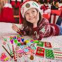 Cinrobiye 194 PCS Christmas Candy School Stationery Set Xmas Classrooms Exchange Stationery Party Favors Class Reward Prizes Notebooks Pencils Sharpener Erasers Stickers Stamps(Candy)
