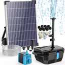Antfraer Solar Pond Filter with Water Pump, 10W Solar Pond Pump with 6.6FT PVC Tubing/16.5FT Cord, Pond Filter Box for Outdoor Small Pond Waterfall Garden Bird Bath Water Clear