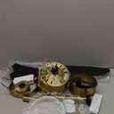 52 Inch Modern Gold Black Ceiling Fans with Lights and Remote, 6-Speed Reversible DC Motor, 3 ABS Blades, 3-Color Led Light, 2 Downrods, Industrial Indoor Ceiling Fan Light Fandeliers for Bedroom