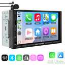 Double Din Wireless Apple Carplay Android Auto Car Stereo Radio 7" Touch Screen