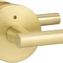 Goldenwarm Gold Privacy Door Handle, Heavy Duty Zinc Alloy Interior Door Handles, Interior Brushed Gold Door Lever for Bedroom, Bathroom, 1 Pack