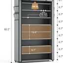 LANTEFUL Shoe Rack with Covers 10 Tier Tall Shoe Rack Organizer Large Capacity Shoe Shelf Storage 40 Pairs Space Saving Free Standing Shoe Storage Organizer for Closet, Entryway, Dorm, Grey