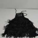ODIZLI Sexy Backless Fringe Dress Jumpsuit - Womens Club Boho Tassel Tiered Halter Playsuit Festival Bodysuit Romper (Medium)