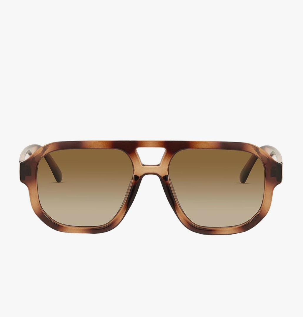 livho Trendy Polarized Square Aviator Sunglasses Women Men Square Eyewear Frame, Retro Sun Glasses for Women Men 2025 Shades
