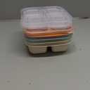 6 Pack Snack Containers, 4 Compartment Snack Box Containers Bento Box, Reusable Meal Prep Lunch Containers for Adults Kids Toddler, Divided Food Containers for Travel Work School