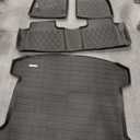 Floor Mats & Cargo Liner Compatible with 2017-2024 Cadillac XT5 Cargo Mat, Full Set All Weather Protection 1st, 2nd Row Car Liners & Trunk Mat, Black