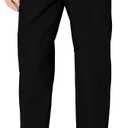 Dockers Men's Classic Fit Signature Khaki Lux Cotton Stretch Pants-Pleated, Black, 46W x 29L