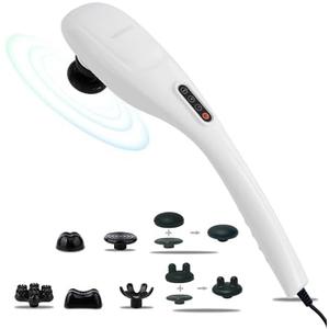 MEGAWISE Handheld Back Massager | Deep Tissue Percussion Relief for Back, Neck, Shoulders, Waist Legs, Full Body for Improved Blood Circulation and Fatigue Relief (Pearl White 6Ft Corded)