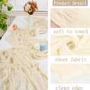 4 Pack Ivory Cheesecloth Table Runner 20 x 120 inch Gauze Table Runners 10 FT Long,Semi Sheer Cheese Cloth Fabric Table Runner Bulk for Wedding,Party,Baby Shower,Bridal Shower Decoration