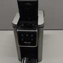 Single Serve Coffee Maker for K-Cup Pod and Grounds, Hot and Iced Coffee Maker, 6 to 14oz Brew Sizes, 50oz Removable Reservoir, Strong Button Feature, Fit 6.5" Mugs, Stainless Steel, Black (11.2 Inch)