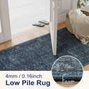 Hedlive Vintage Blue Rugs for Living Room, Ultra-Thin Washable Rugs 8x10 Area Rugs for Bedroom Non Slip, Stain Resistant Vintage Carpet Rug for Dining Room High Traffic Area (8'x10', Blue)
