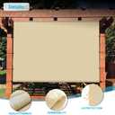 Patio Paradise 10' x 12' Pergola Canopy Replacement Cover Shade Cloth with Grommets Weighted Rods Outdoor Sun Shade Screen UV Block for Gazebo Backyard Deck Porch Balcony, Beige