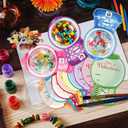 Valentine's Candy Cards Gift Set with Plastic Domes - DIY Craft Treat Holder, Bubble Gum Machine Theme Valentines Day Candy Dispenser Cards for Classroom Exchange, School Party Favors (36/18 Pcs) (18)