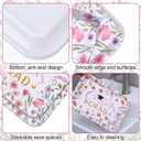 Vesici 3 Pcs Pink Wildflower Graduation Serving Trays 13 x 10 Inch Floral Class of 2026 Congrats Grad Melamine Platters Reusable Rectangular Serving Dishes for Food Snack Fruit 2026 Grad Party Decor