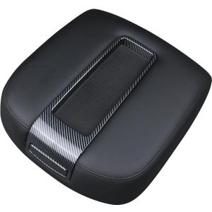 Floor Center Console Armrest Lid Assembly Carbon Fiber Black Compatible with 2007-2014 Chevrolet Chevy Avalanche Silverado Suburban Tahoe GMC Sierra Yukon XL Replaces 15217111