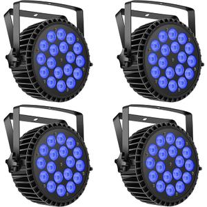 Par Lights 18LED Stage Lights, U`King RGBW 4in1 216W Uplight Stage Lighting Effect by DMX and Sound Activated Control Wash Light for Wedding Parties Church Club DJ Live Show