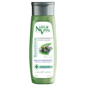 NaturVital Unisex Natural Sensitive Scalp, Hypoallergenic Hair Conditioner with Sage Extract to Add Shine & Moisture, Cruelty-Free & Paraben-Free