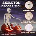Feir 16" Skeletons Halloween Decorations 5PCS Posable Full Body Skeletons with Movable Joints, Realistic Props for Outdoor Yard, Haunted House, Party & Indoor Halloween Decor