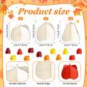 Geelin 24 Pcs 7.87 Inch DIY Fall 3D Pumpkin Wood Crafts to Paint Thanksgiving Large Unfinished Wooden Pumpkin Cutouts Autumn Harvest Slices Ornaments for Painting Decor(Classic Style)