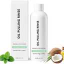 Spearmint Oil Pulling Rinse, Oil Pulling Rinse, Cold-Pressed Coconut Mouthwash for Teeth, Peppermint Mouthwash Freshness for Teeth and Gums, 8 Oz