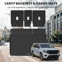 LASFIT Floor Mat with Backrest Mat Ford Expedition Max & Lincoln Navigator L 2025 2026(fit 7 and 8 Seats),Costom Fit All Weather Protection TPE Easy Clean Cargo Liners,4pcs,Black
